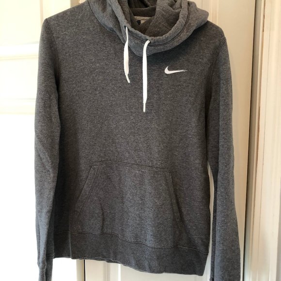 Nike Sweaters - Gray Nike cowl neck hoodie